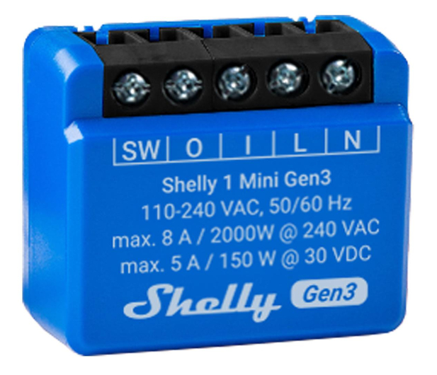 Shelly Inteligentny sterownik 1 Mini Gen3 1MiniGen3 - 1268833 - zdjęcie 2